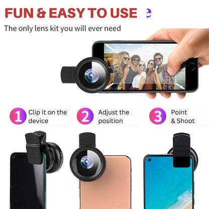 2-In-1 Super Wide Angle & Macro Phone Lens Kit