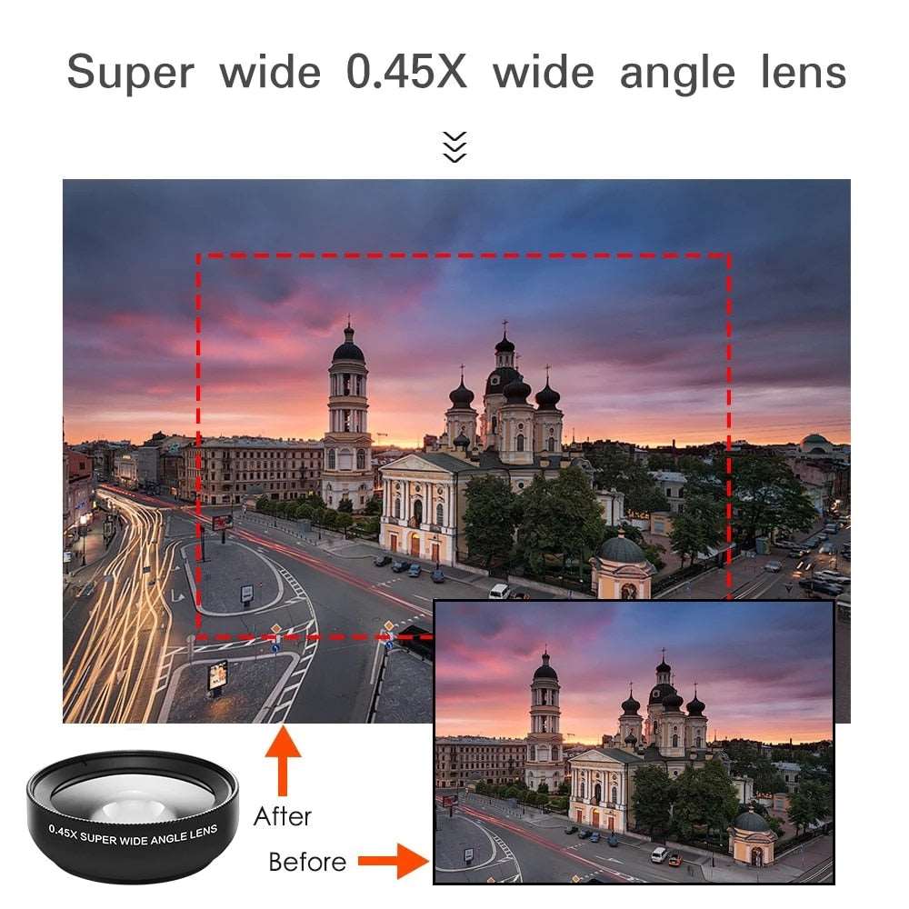 2-In-1 Super Wide Angle & Macro Phone Lens Kit