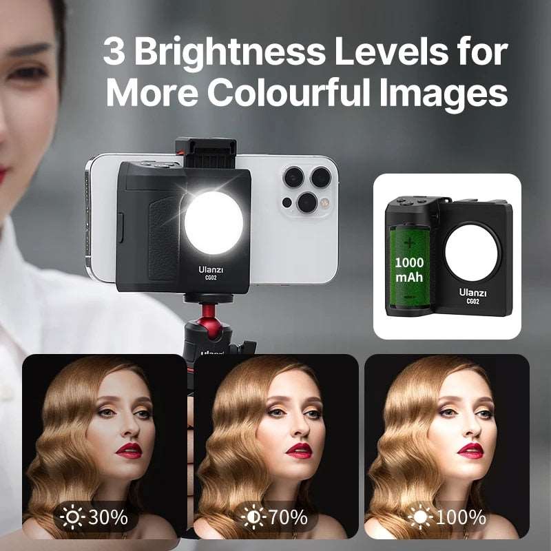 Bluetooth Smartphone Camera Grip with Fill Light