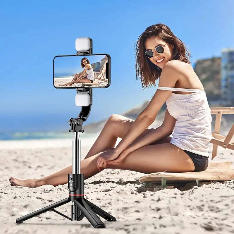 3-In-1 Selfie Stick/Tripod with Fill Lights