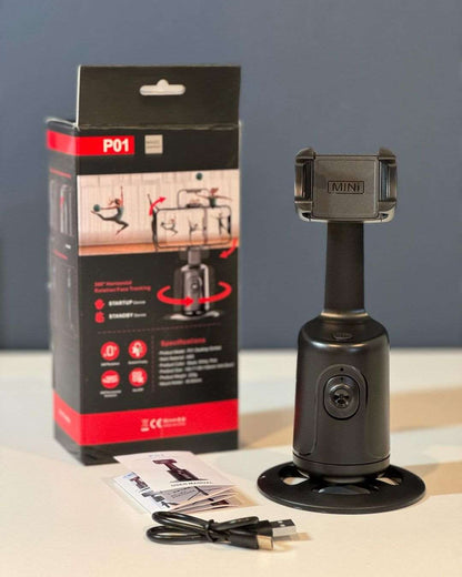 PO1 - 360° AI Auto-Tracking Gimbal Phone Mount